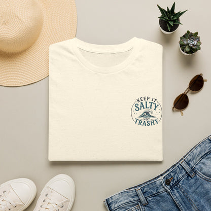 Keep It Salty Not Trashy T-Shirt — Beachy Ocean Conservation Tee