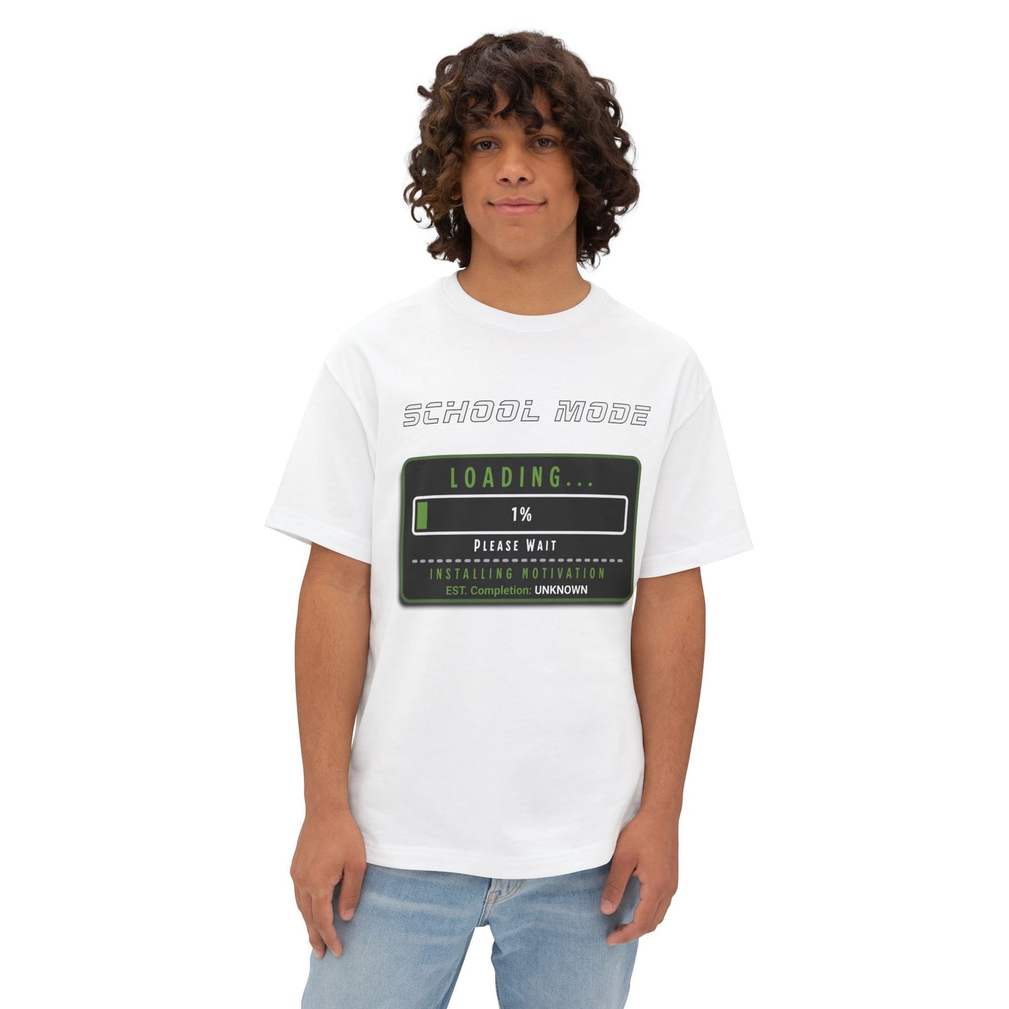 School Mode Loading Tee — Retro Gamer Back-to-School T-Shirt