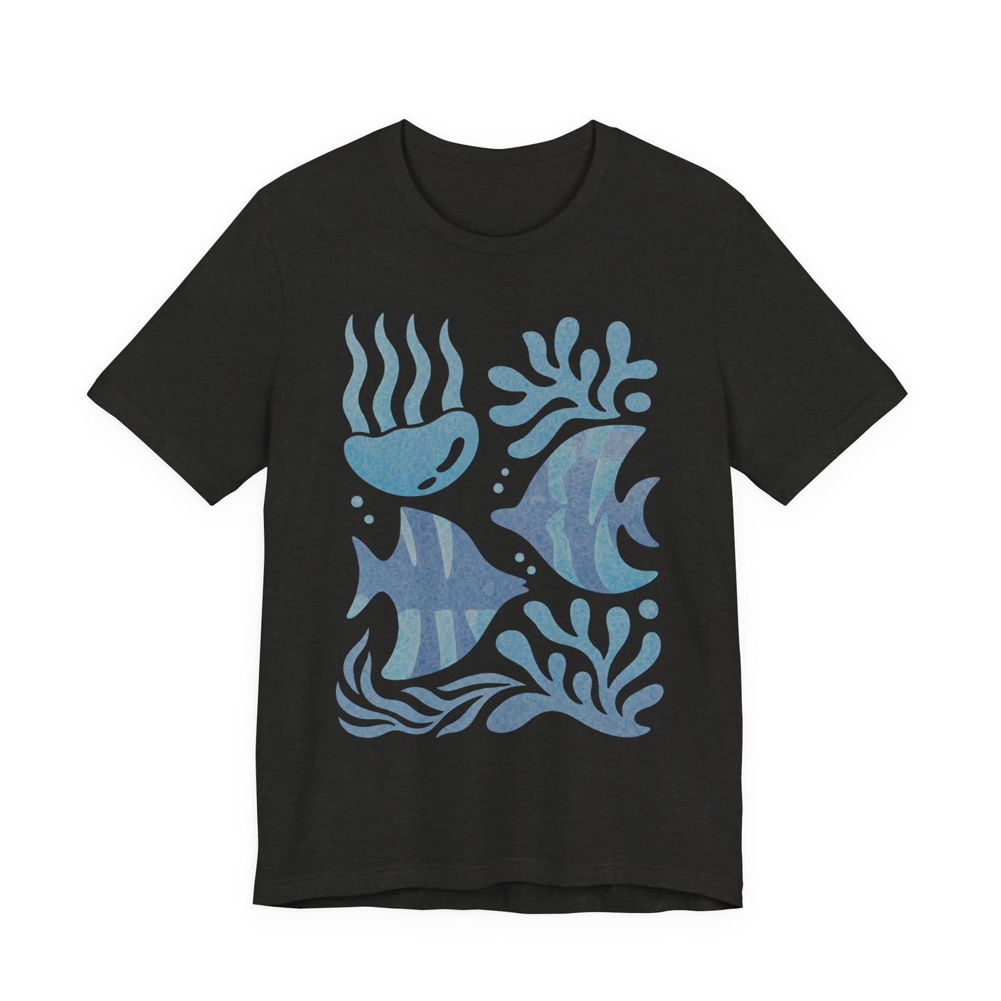 T-Shirt — Coastal Blue Ocean Fish Graphic Tee - Reef Rhythm | Ocean Art T-Shirt