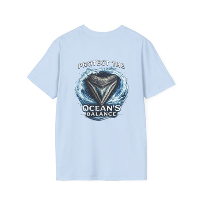 Protect the Ocean's Balance | Shark Tooth Conservation Unisex Softstyle T-Shirt