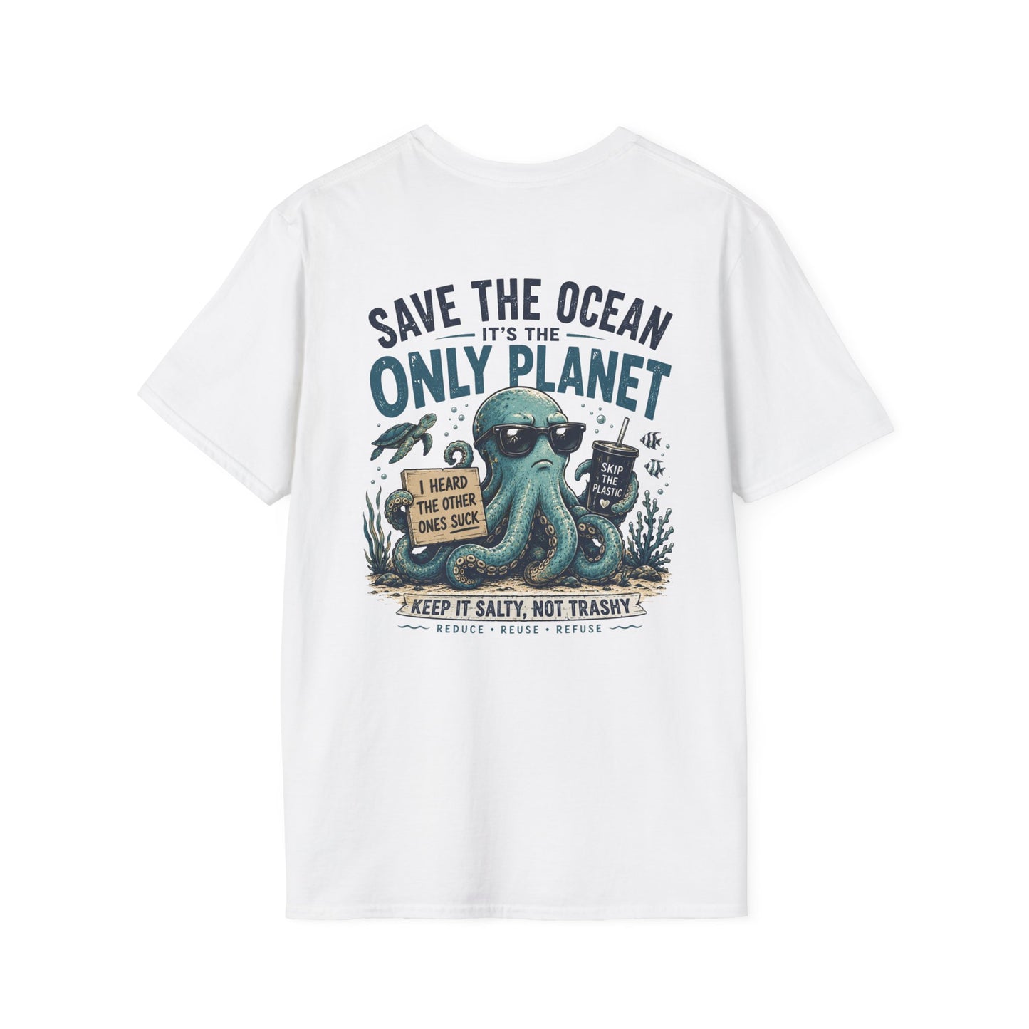 Keep It Salty Not Trashy T-Shirt — Beachy Ocean Conservation Tee