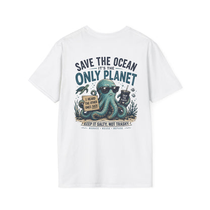 Keep It Salty Not Trashy T-Shirt — Beachy Ocean Conservation Tee