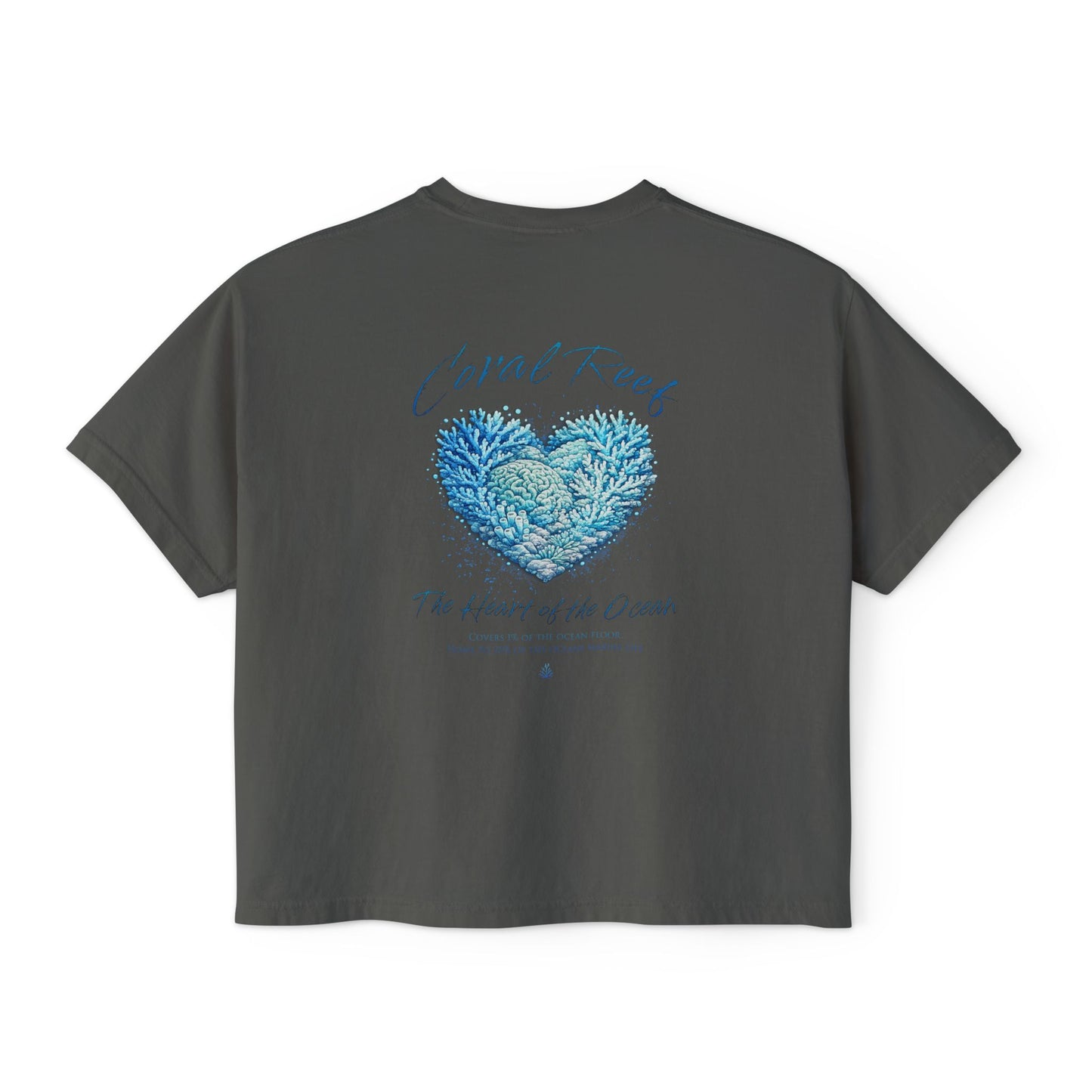 Coral Reef Heart Boxy Tee — "Coral Reef: The Heart of the Ocean"