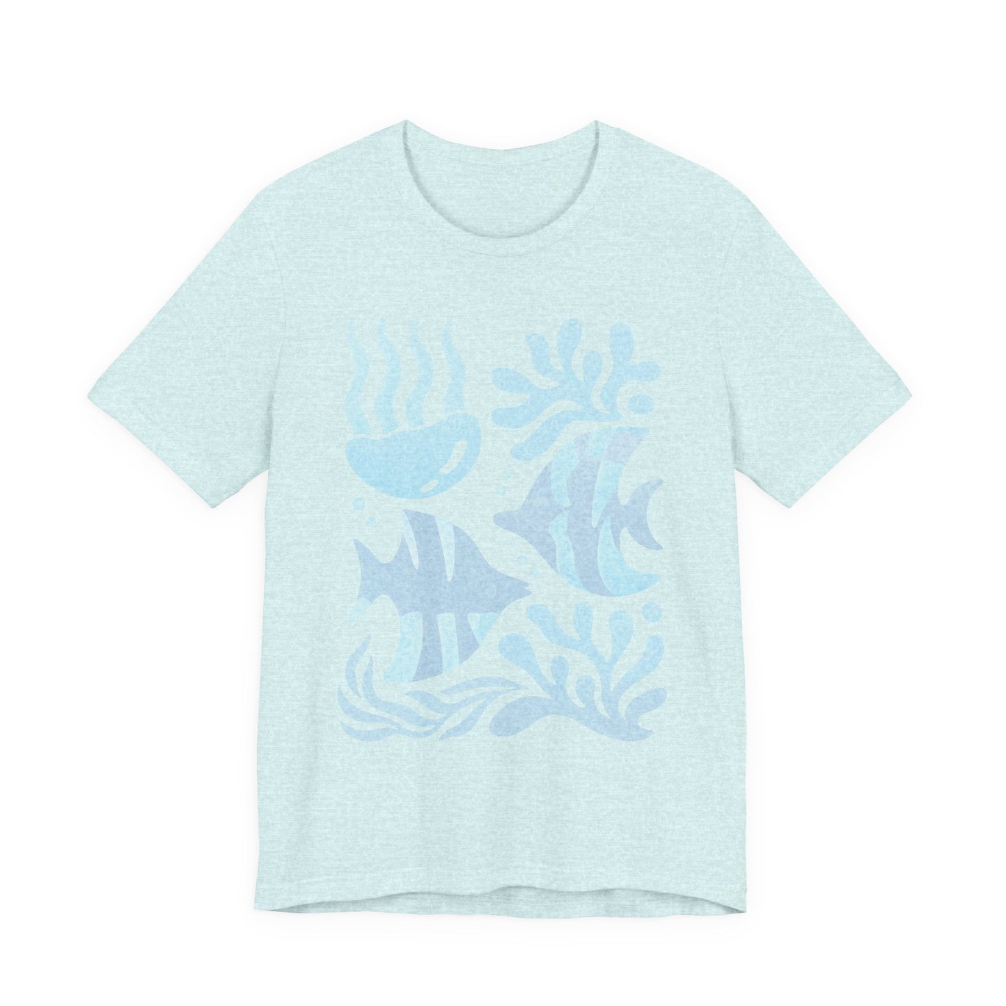 T-Shirt — Coastal Blue Ocean Fish Graphic Tee - Reef Rhythm | Ocean Art T-Shirt
