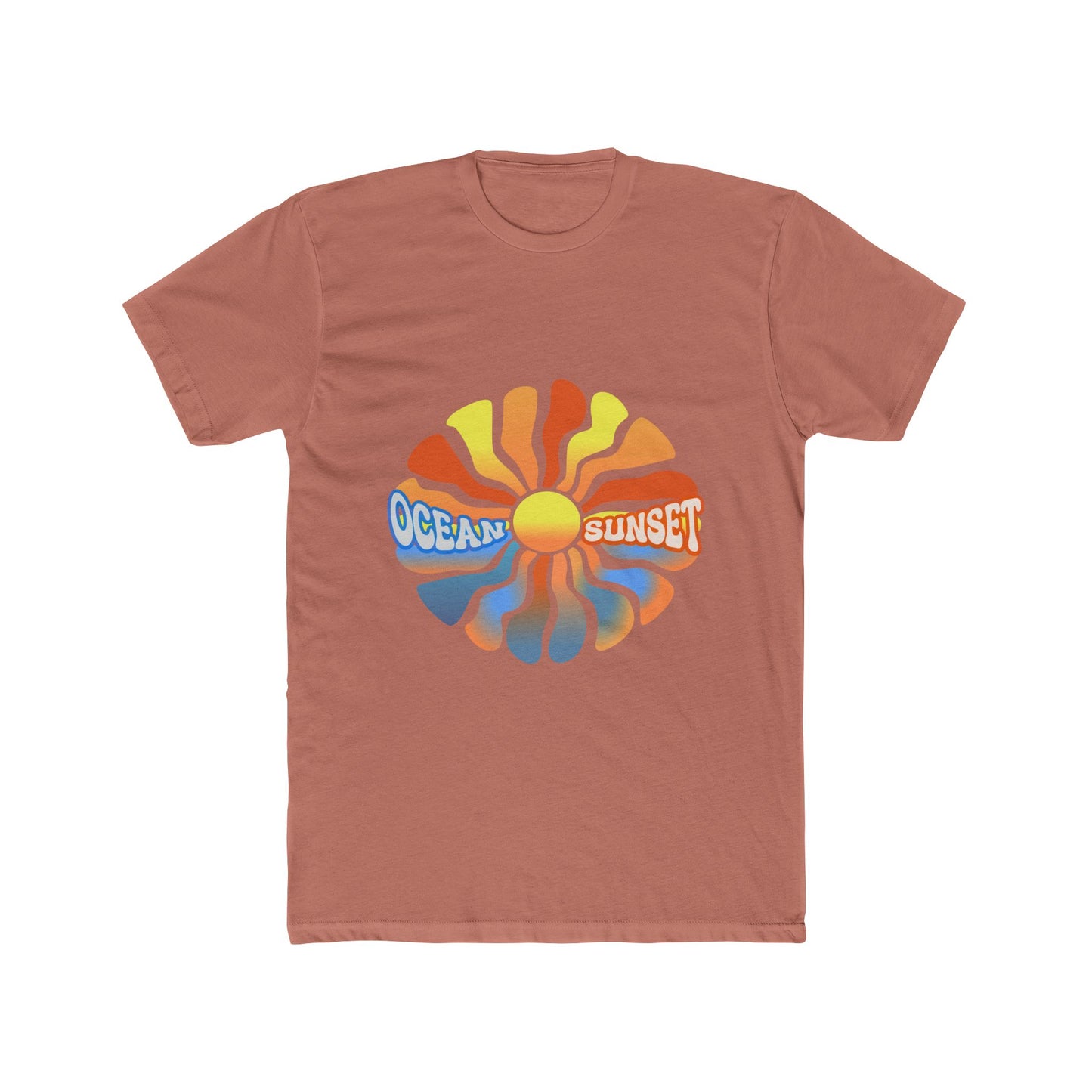 Ocean Sunset Graphic Tee — Retro Sun Wave T-Shirt
