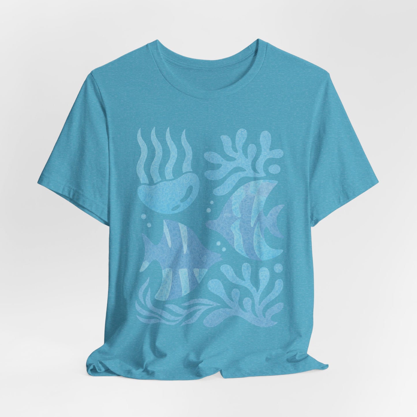 T-Shirt — Coastal Blue Ocean Fish Graphic Tee - Reef Rhythm | Ocean Art T-Shirt