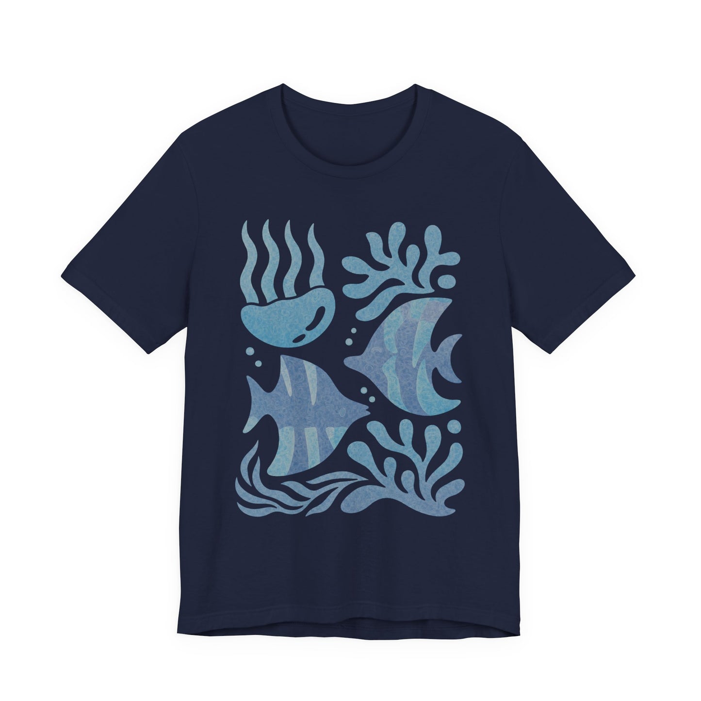 T-Shirt — Coastal Blue Ocean Fish Graphic Tee - Reef Rhythm | Ocean Art T-Shirt
