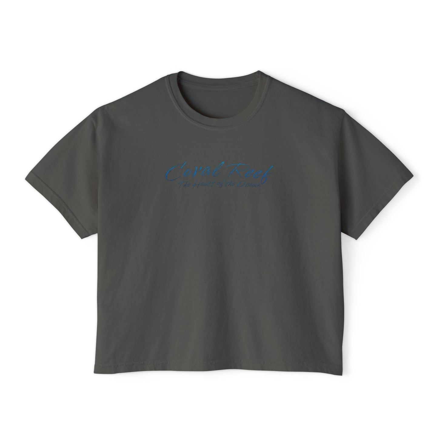 Coral Reef Heart Boxy Tee — "Coral Reef: The Heart of the Ocean"