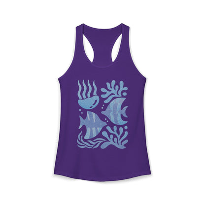 Cute Sea Life Ocean Women's Ideal Racerback Tank