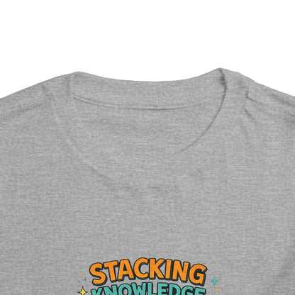 Dino School Toddler Tee — Stacking Knowledge Big Goals Bright Future