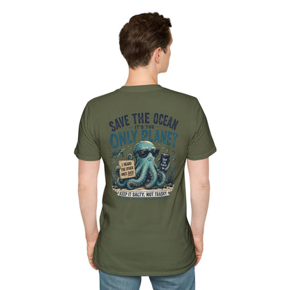 Keep It Salty Not Trashy T-Shirt — Beachy Ocean Conservation Tee