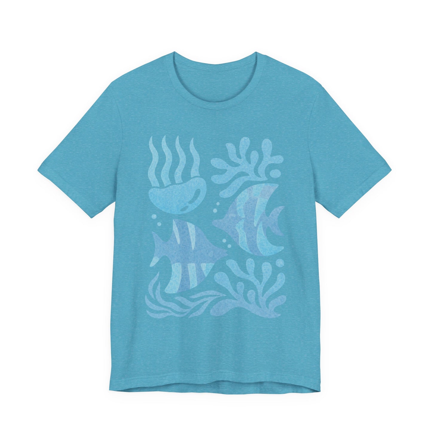 T-Shirt — Coastal Blue Ocean Fish Graphic Tee - Reef Rhythm | Ocean Art T-Shirt