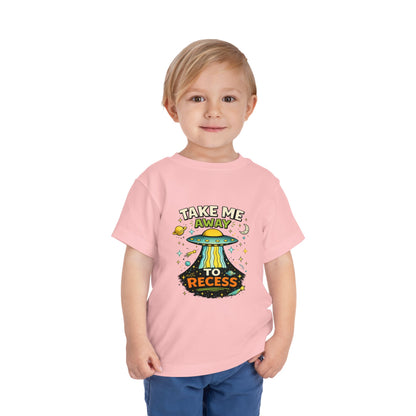 Take Me Away to Recess Toddler Tee — Cute UFO Recess Graphic Shirt