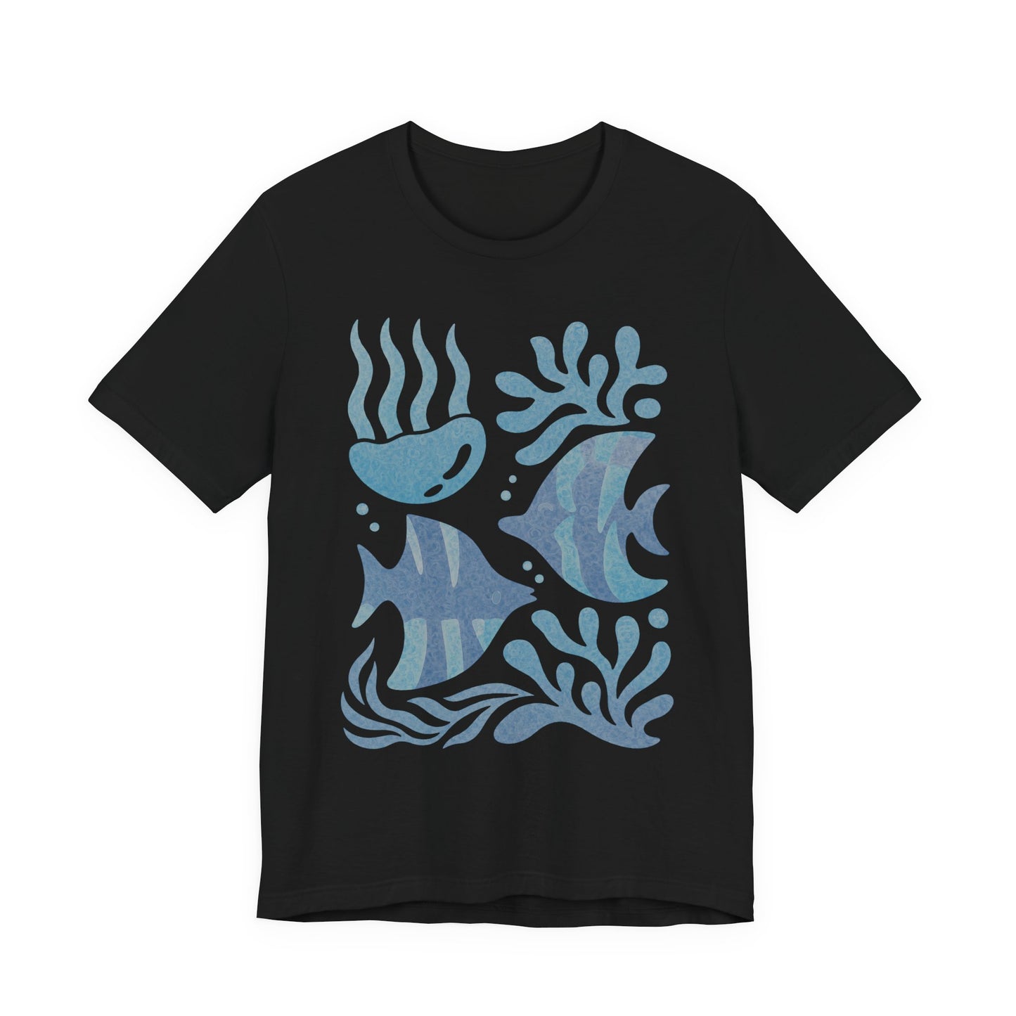 T-Shirt — Coastal Blue Ocean Fish Graphic Tee - Reef Rhythm | Ocean Art T-Shirt