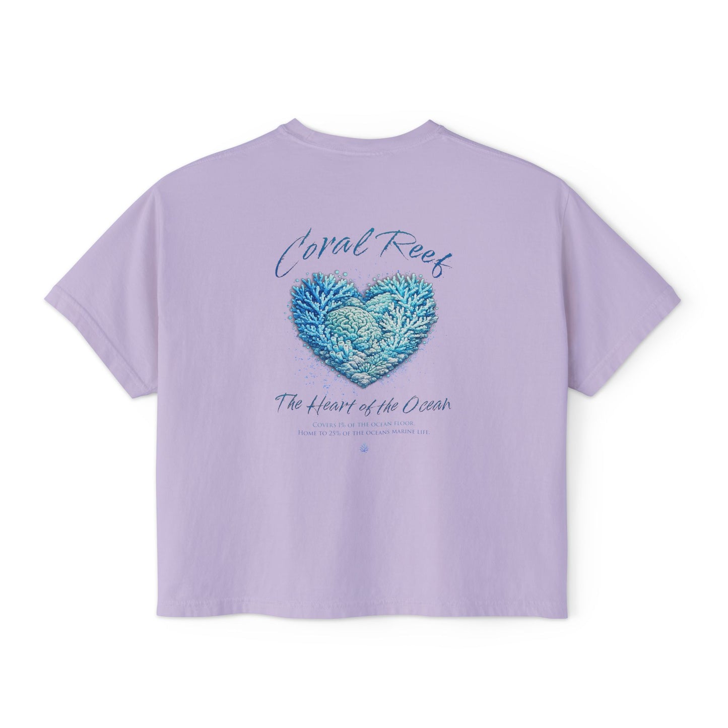Coral Reef Heart Boxy Tee — "Coral Reef: The Heart of the Ocean"