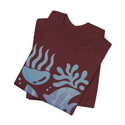 T-Shirt — Coastal Blue Ocean Fish Graphic Tee - Reef Rhythm | Ocean Art T-Shirt