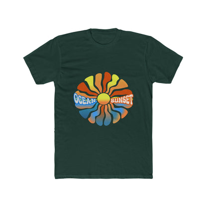 Ocean Sunset Graphic Tee — Retro Sun Wave T-Shirt