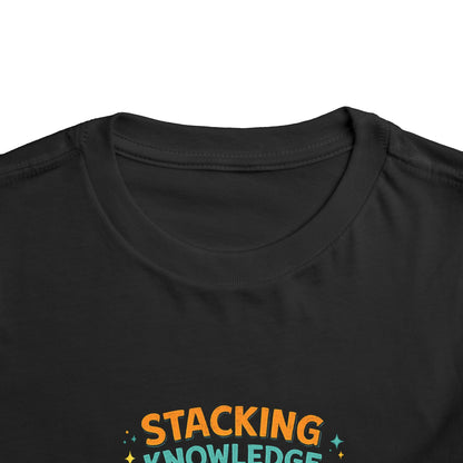 Dino School Toddler Tee — Stacking Knowledge Big Goals Bright Future