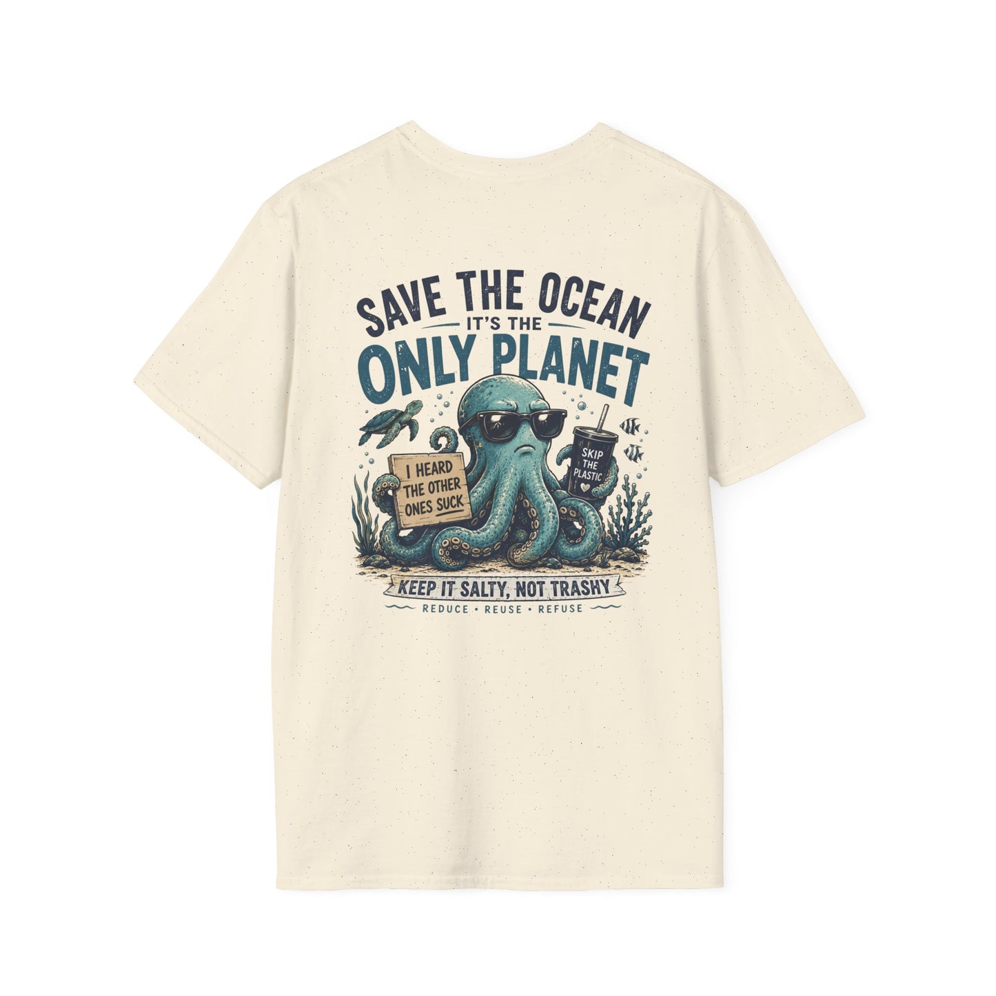 Keep It Salty Not Trashy T-Shirt — Beachy Ocean Conservation Tee