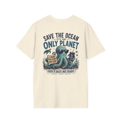 Keep It Salty Not Trashy T-Shirt — Beachy Ocean Conservation Tee