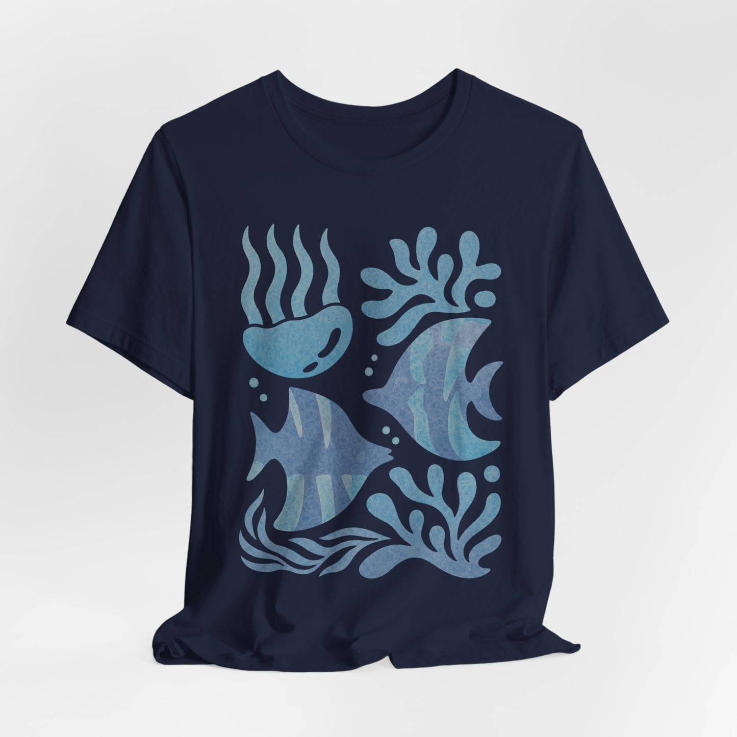 T-Shirt — Coastal Blue Ocean Fish Graphic Tee - Reef Rhythm | Ocean Art T-Shirt
