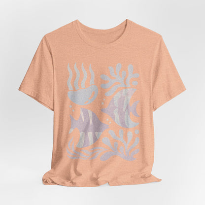 T-Shirt — Coastal Blue Ocean Fish Graphic Tee - Reef Rhythm | Ocean Art T-Shirt