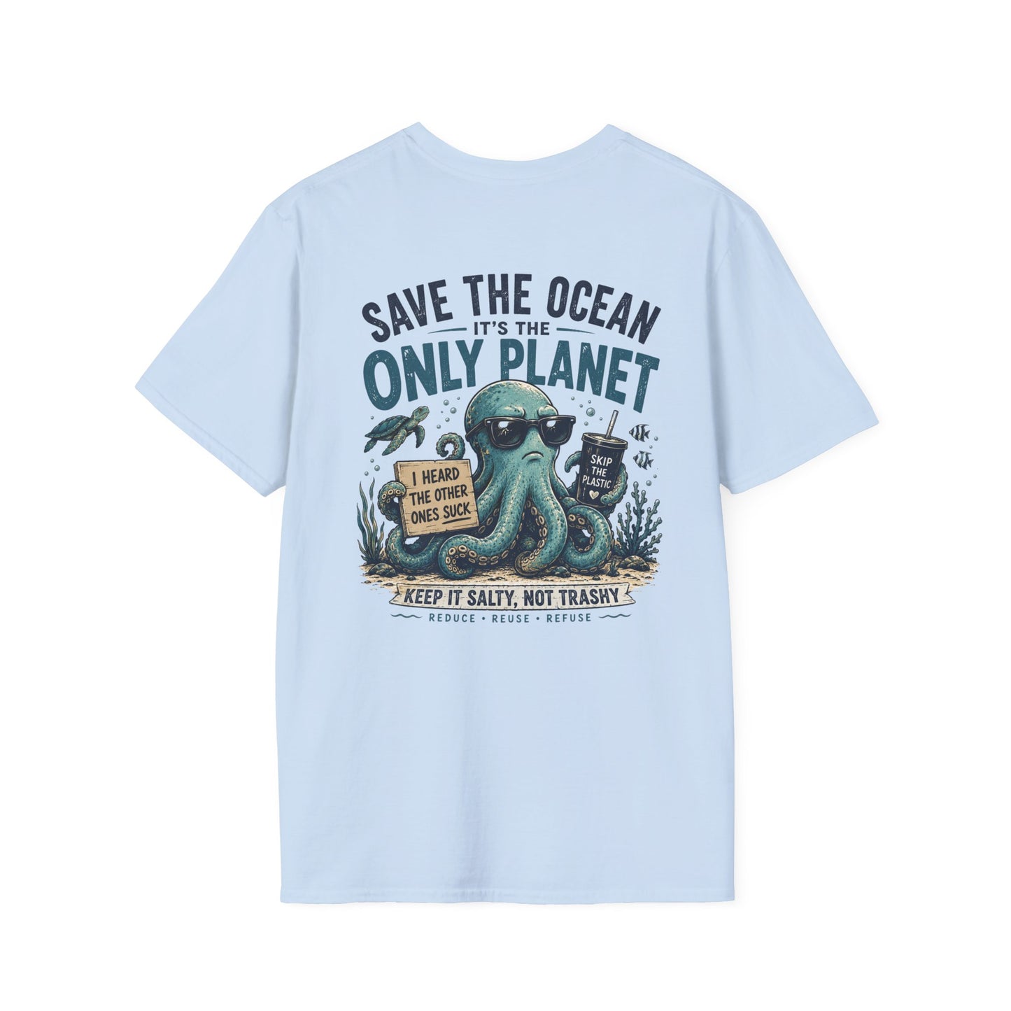 Keep It Salty Not Trashy T-Shirt — Beachy Ocean Conservation Tee
