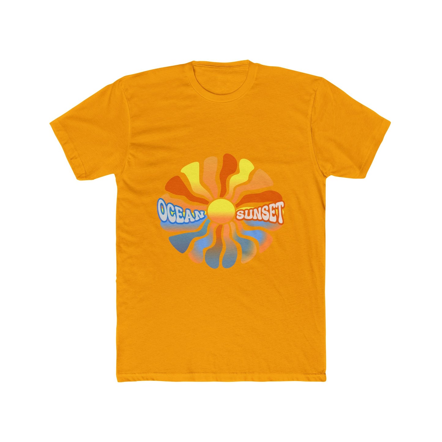 Ocean Sunset Graphic Tee — Retro Sun Wave T-Shirt