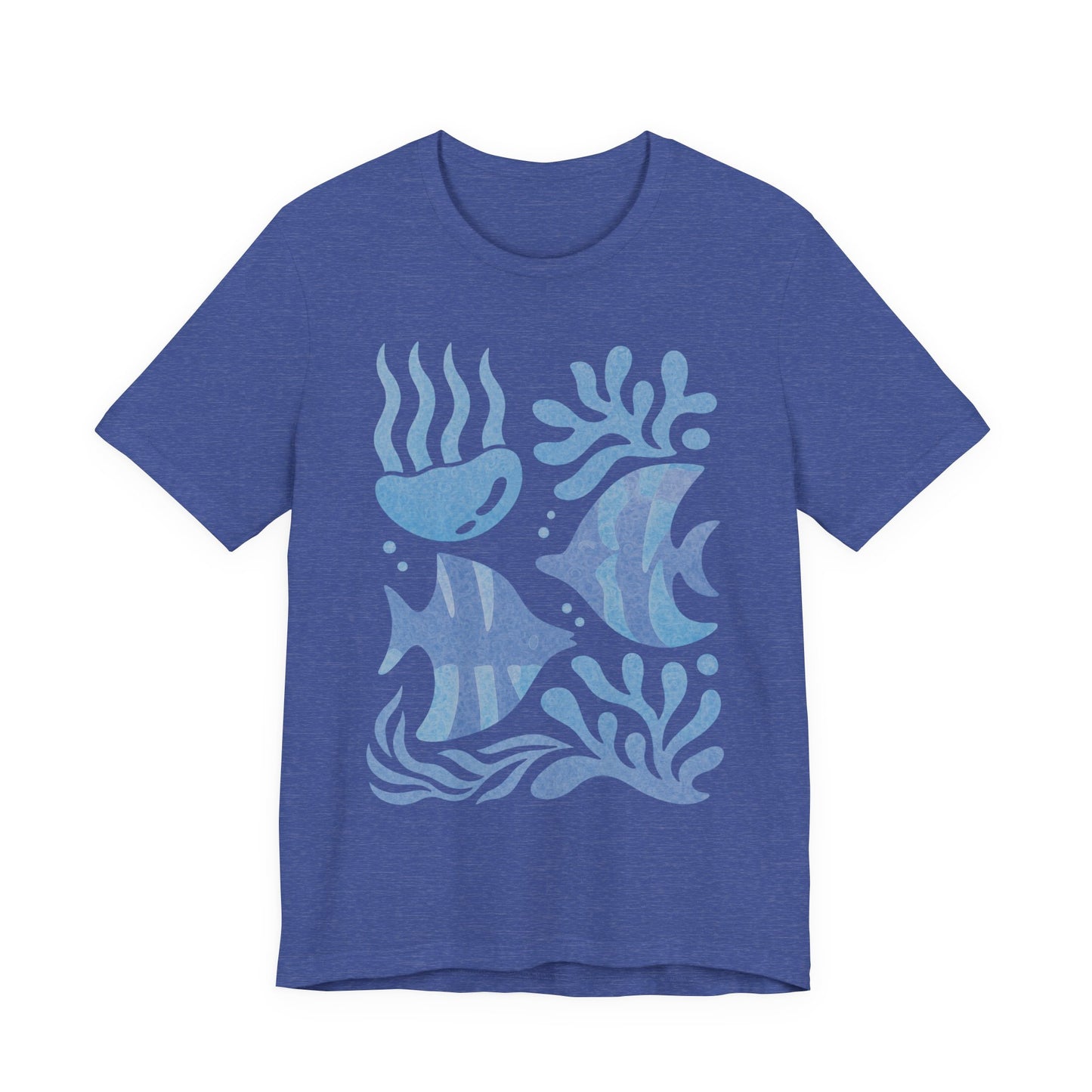 T-Shirt — Coastal Blue Ocean Fish Graphic Tee - Reef Rhythm | Ocean Art T-Shirt