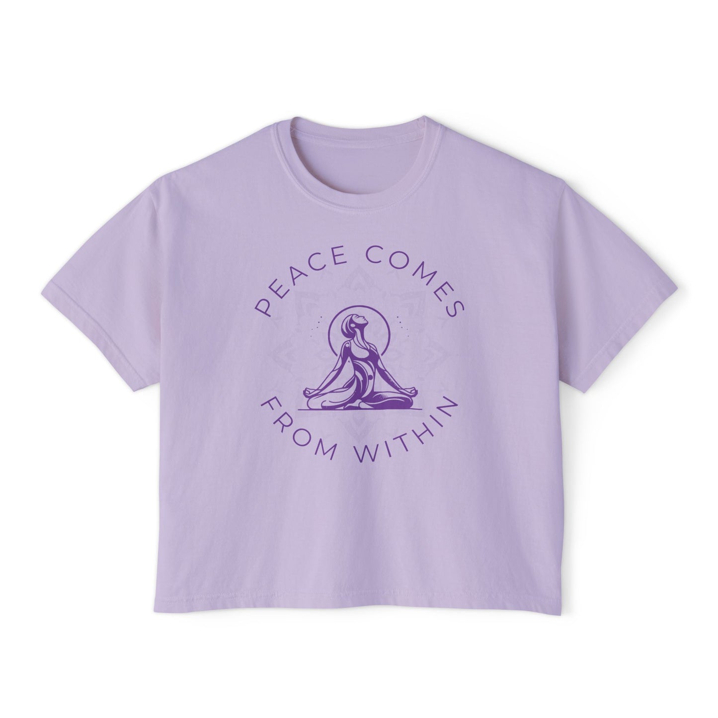 Peace Comes From Within Yoga Boxy Tee