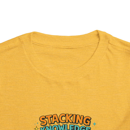 Dino School Toddler Tee — Stacking Knowledge Big Goals Bright Future
