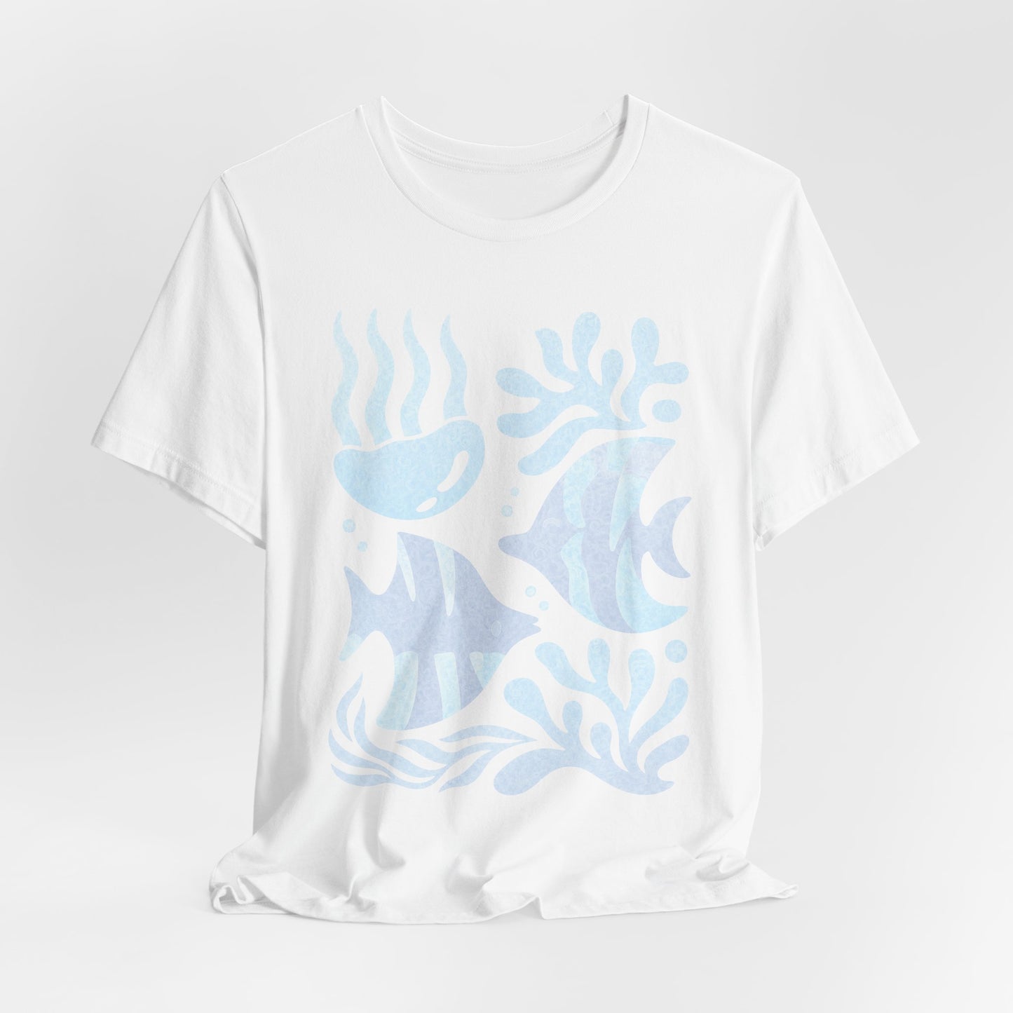 T-Shirt — Coastal Blue Ocean Fish Graphic Tee - Reef Rhythm | Ocean Art T-Shirt