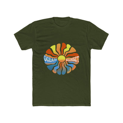 Ocean Sunset Graphic Tee — Retro Sun Wave T-Shirt