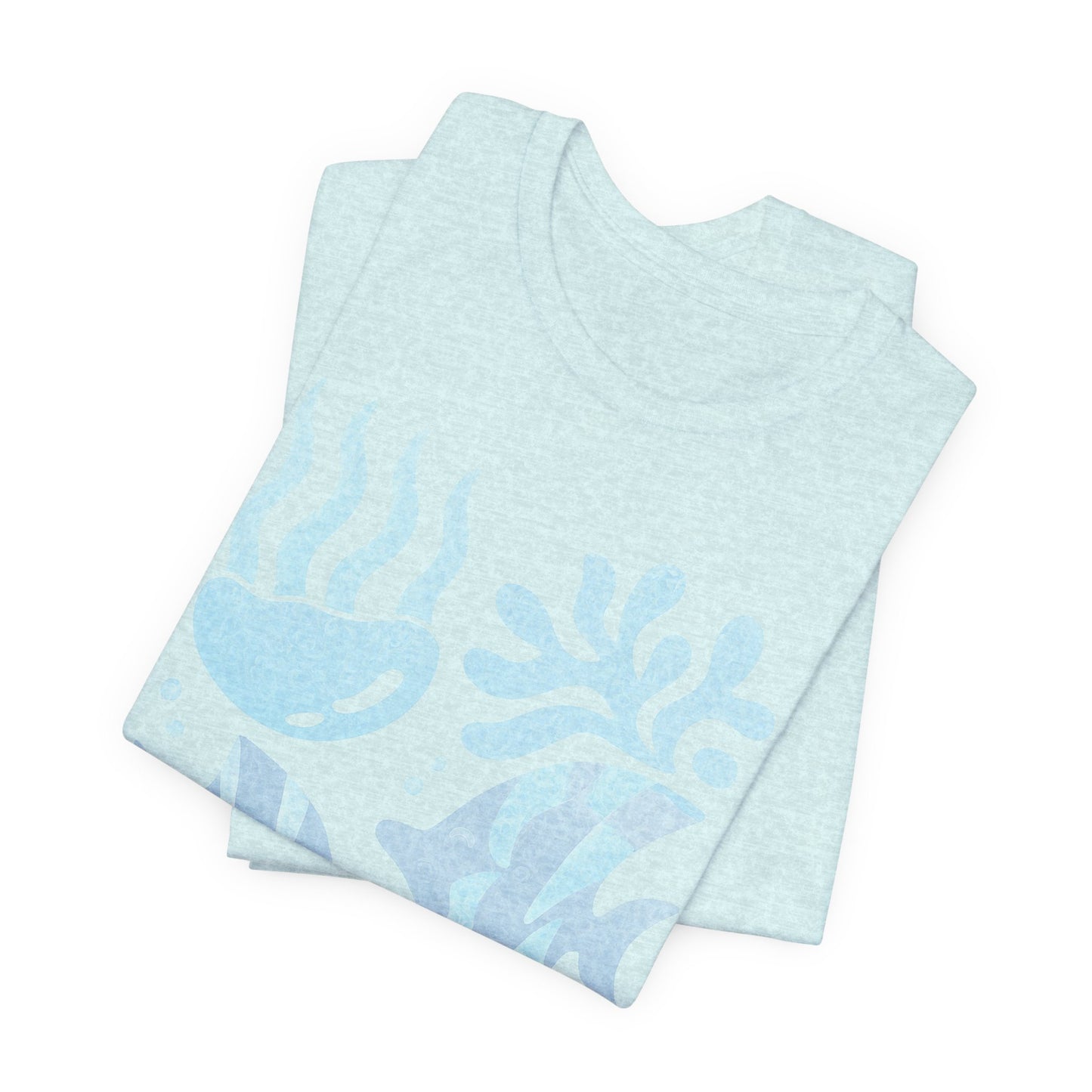 T-Shirt — Coastal Blue Ocean Fish Graphic Tee - Reef Rhythm | Ocean Art T-Shirt