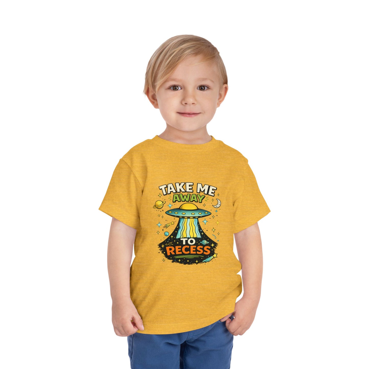 Take Me Away to Recess Toddler Tee — Cute UFO Recess Graphic Shirt