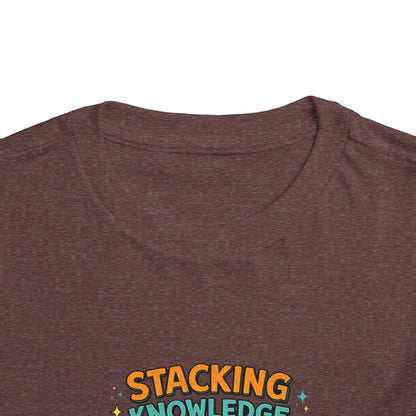 Dino School Toddler Tee — Stacking Knowledge Big Goals Bright Future