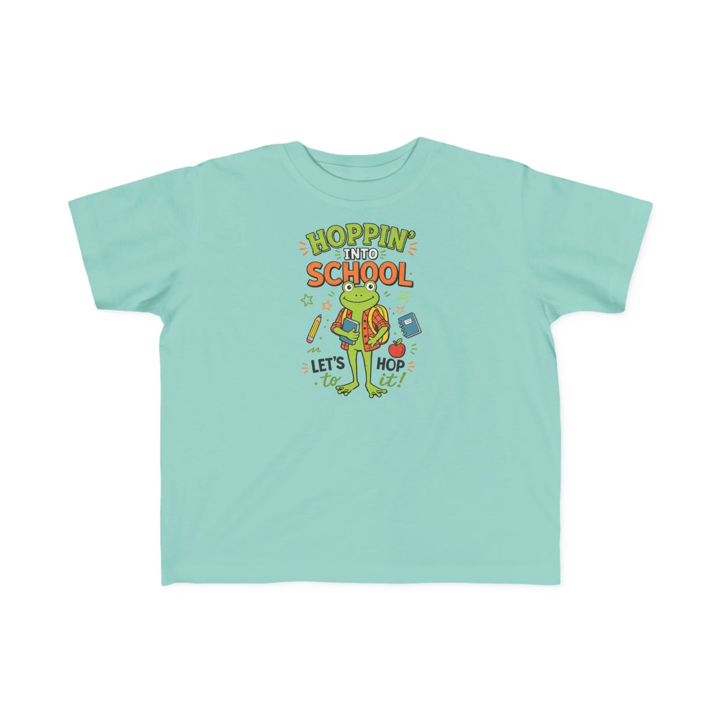 Back-to-School Tee — "Hoppin' into School" Frog Design