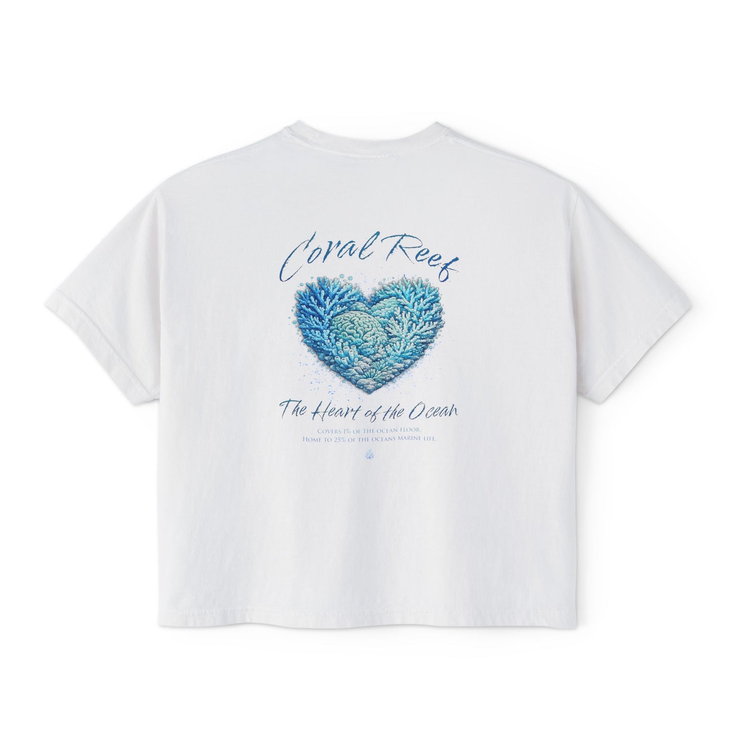 Coral Reef Heart Boxy Tee — "Coral Reef: The Heart of the Ocean"