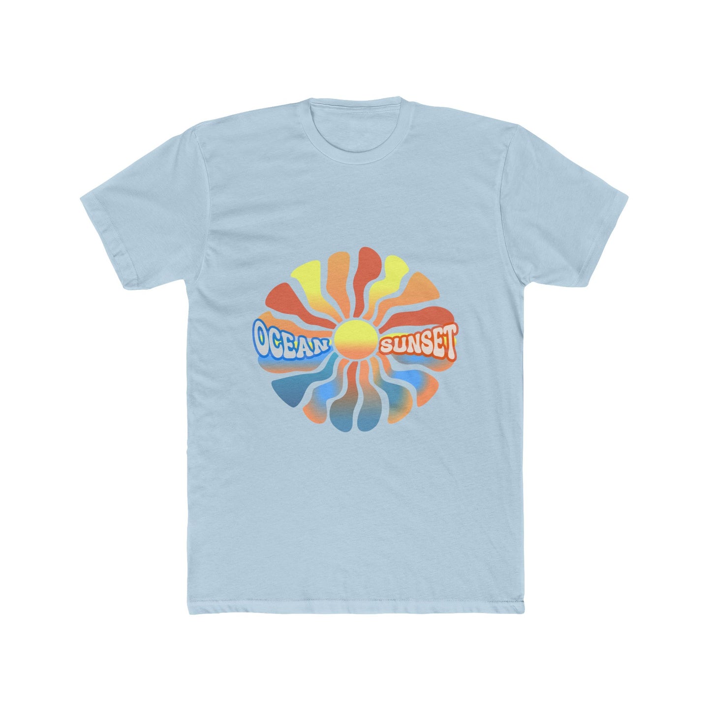 Ocean Sunset Graphic Tee — Retro Sun Wave T-Shirt
