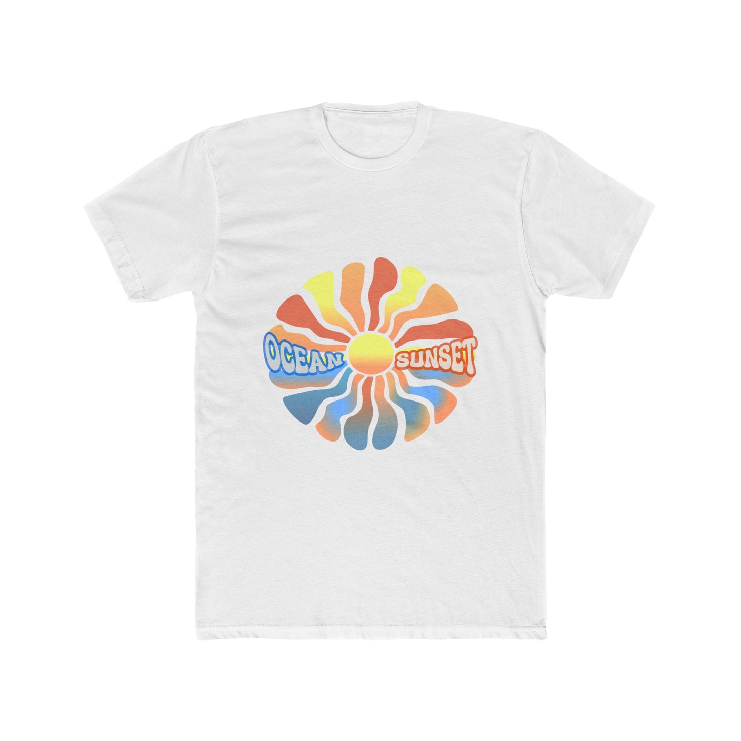 Ocean Sunset Graphic Tee — Retro Sun Wave T-Shirt