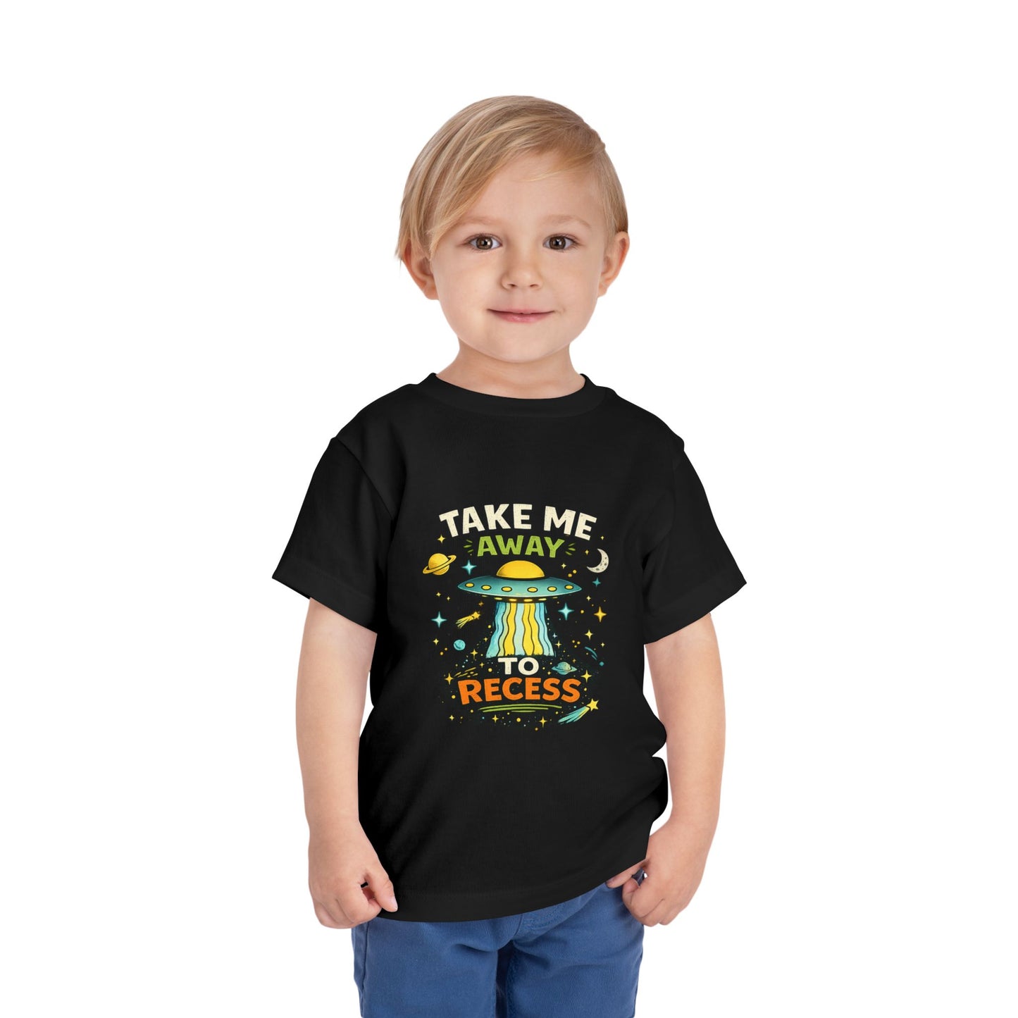 Take Me Away to Recess Toddler Tee — Cute UFO Recess Graphic Shirt