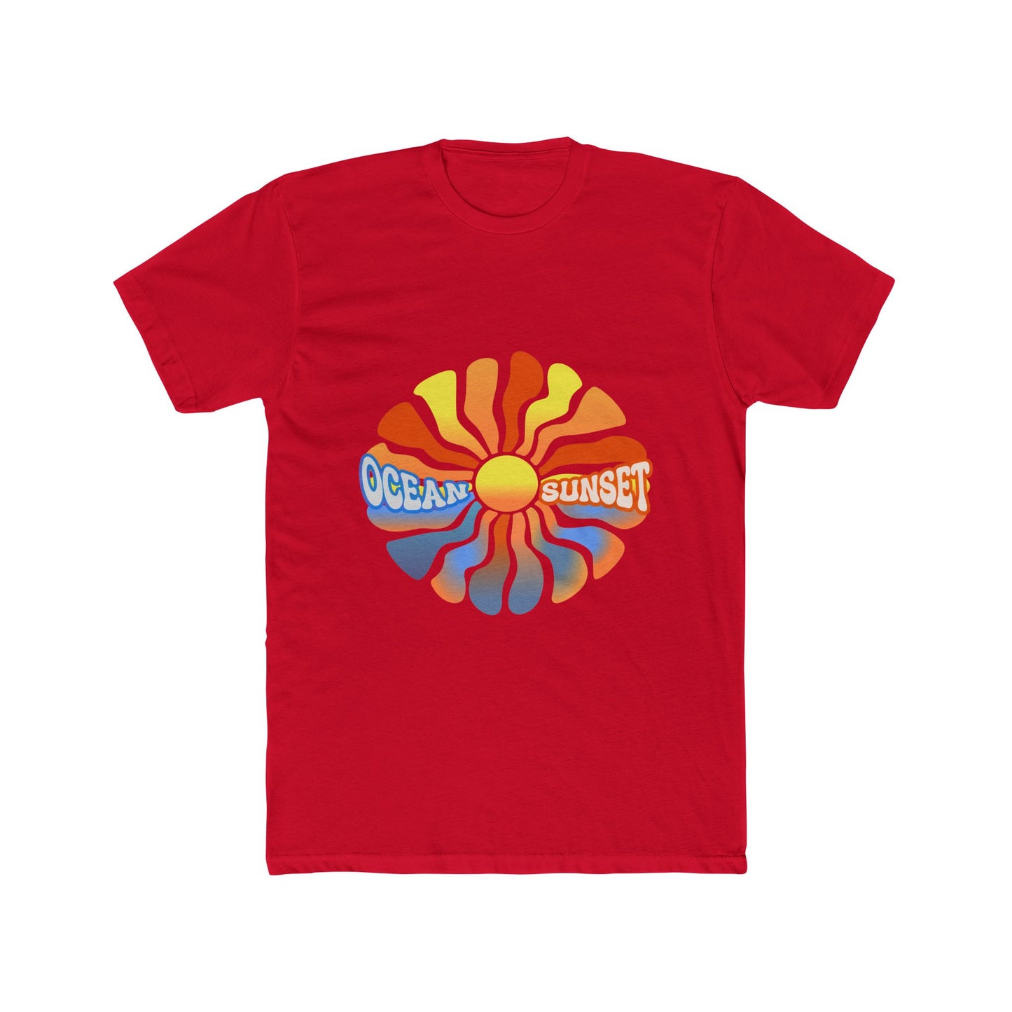 Ocean Sunset Graphic Tee — Retro Sun Wave T-Shirt