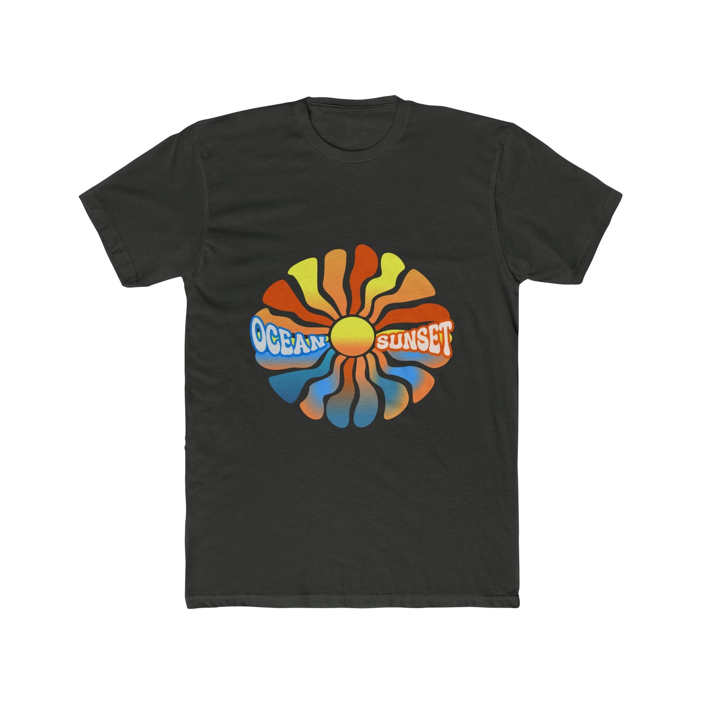 Ocean Sunset Graphic Tee — Retro Sun Wave T-Shirt