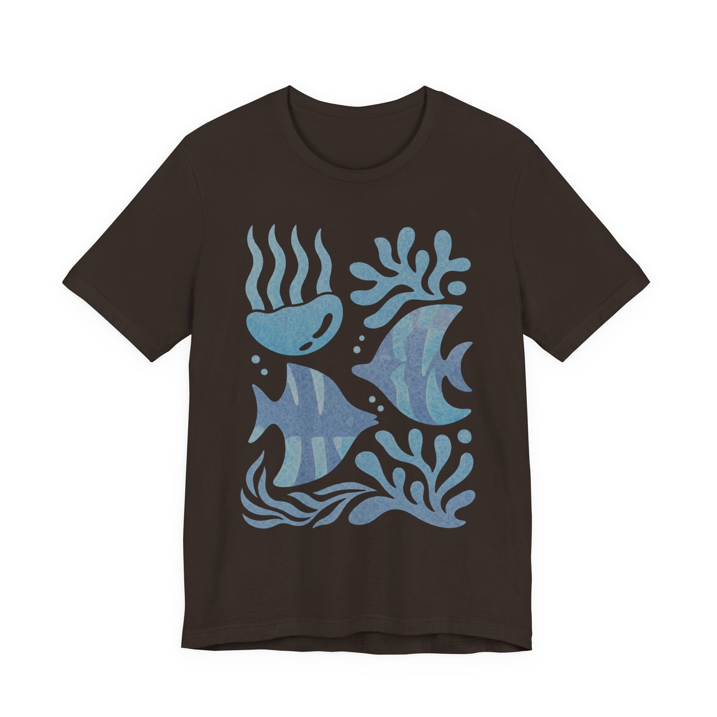 T-Shirt — Coastal Blue Ocean Fish Graphic Tee - Reef Rhythm | Ocean Art T-Shirt