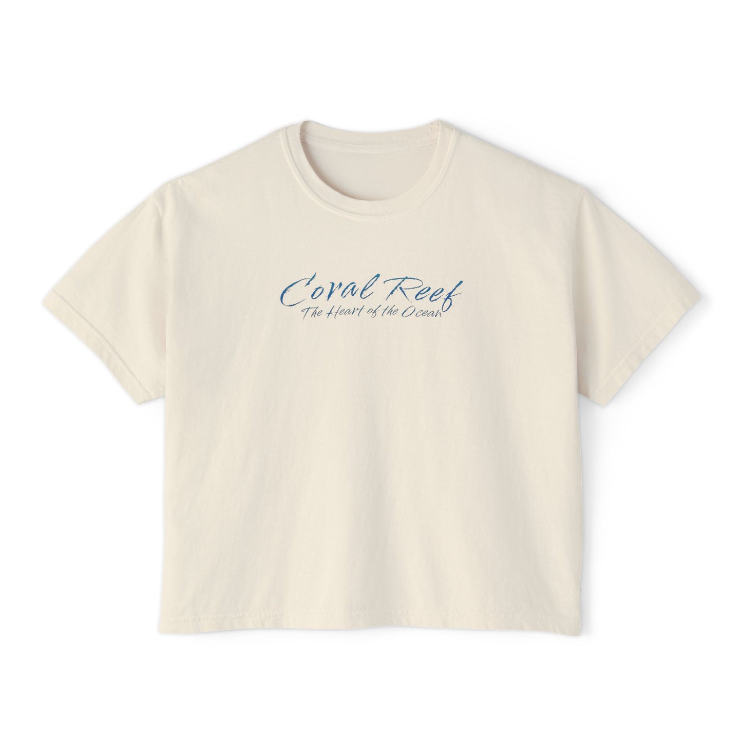 Coral Reef Heart Boxy Tee — "Coral Reef: The Heart of the Ocean"