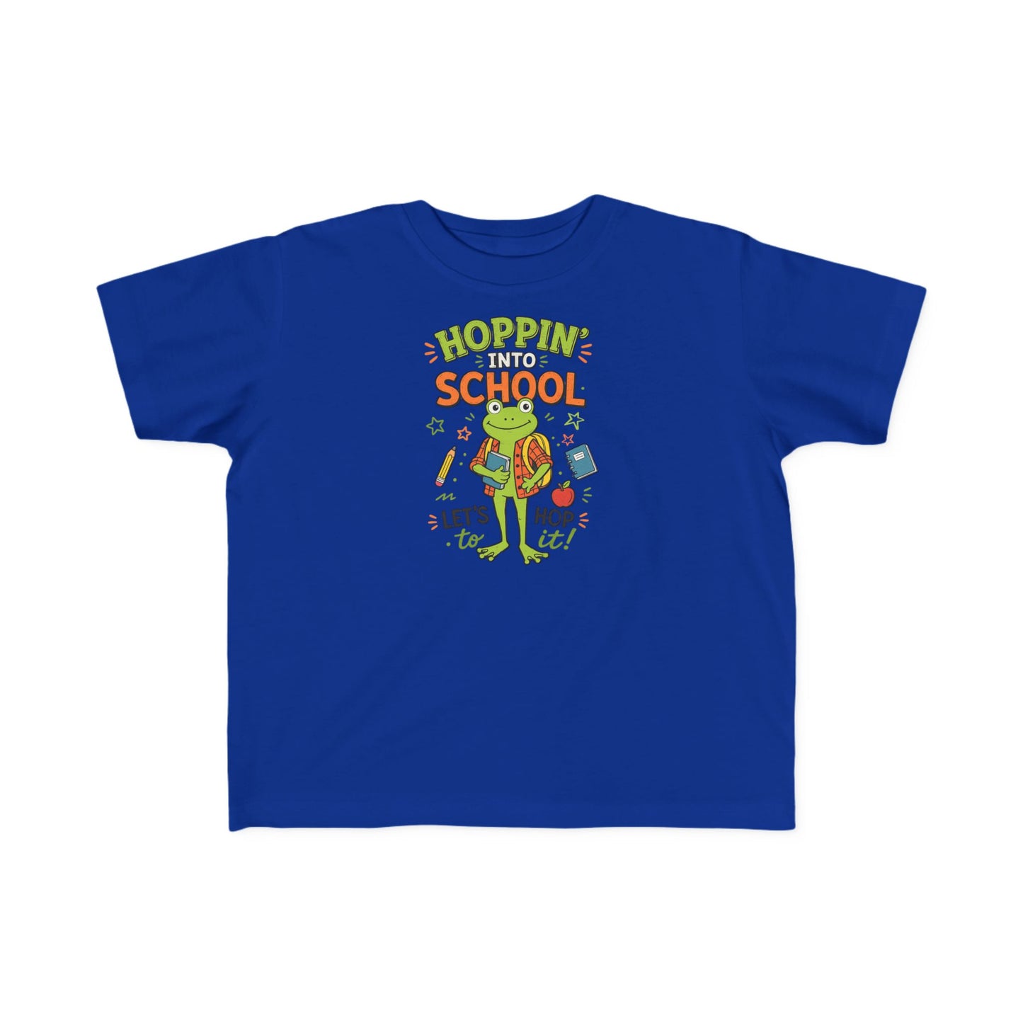 Back-to-School Tee — "Hoppin' into School" Frog Design