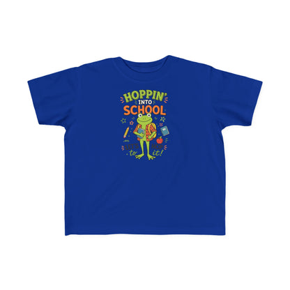 Back-to-School Tee — "Hoppin' into School" Frog Design
