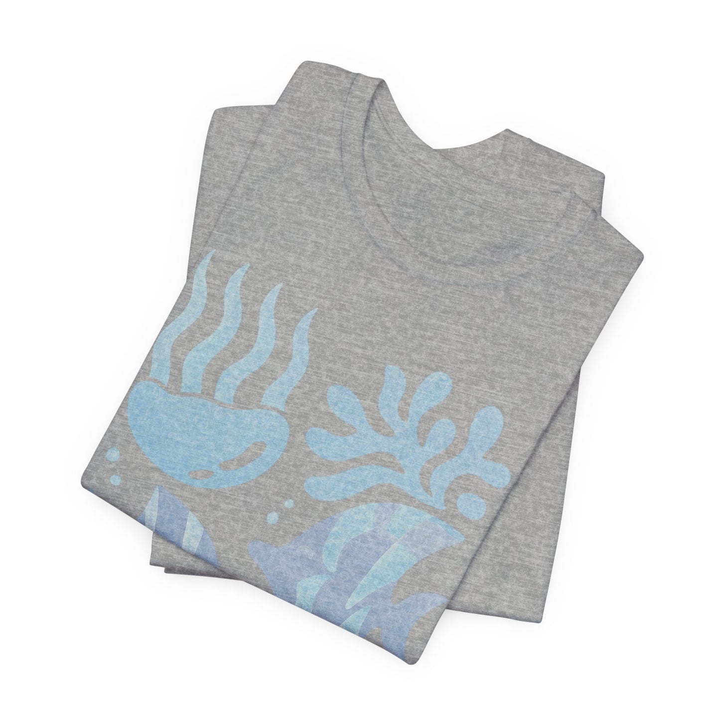 T-Shirt — Coastal Blue Ocean Fish Graphic Tee - Reef Rhythm | Ocean Art T-Shirt