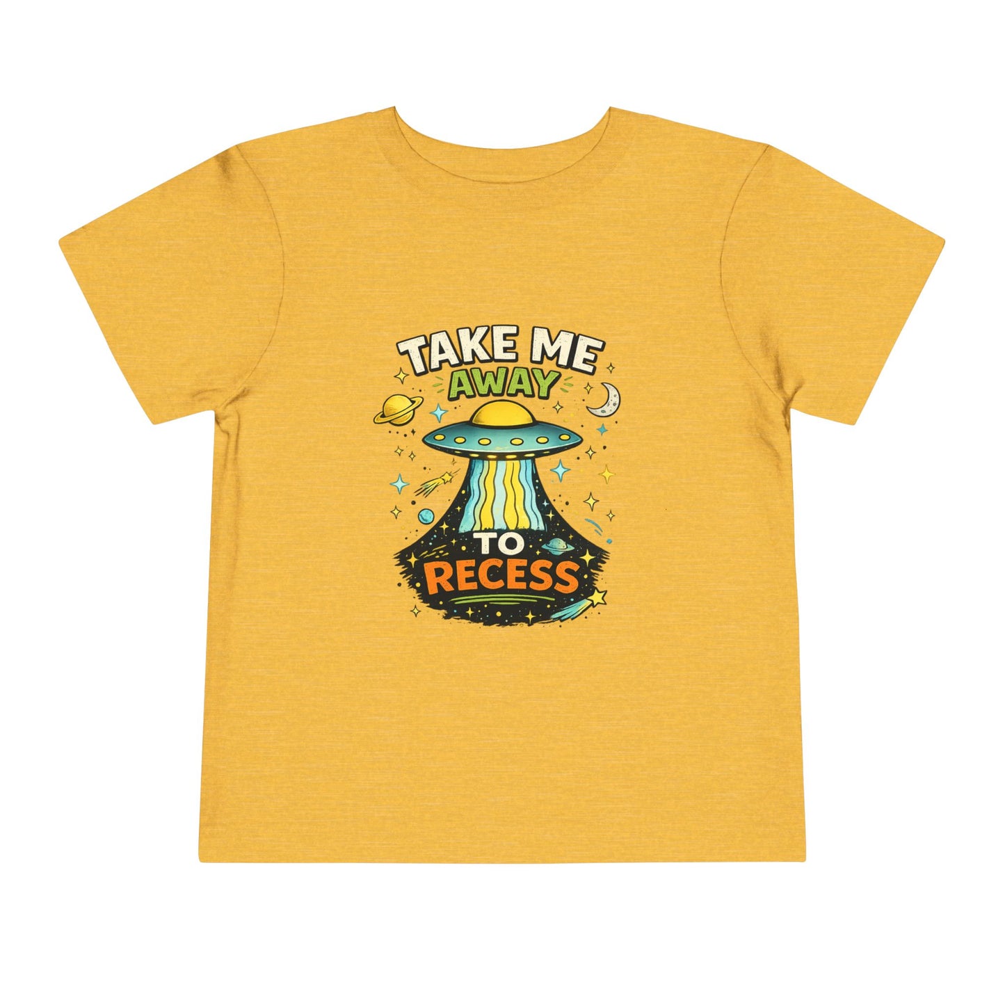 Take Me Away to Recess Toddler Tee — Cute UFO Recess Graphic Shirt