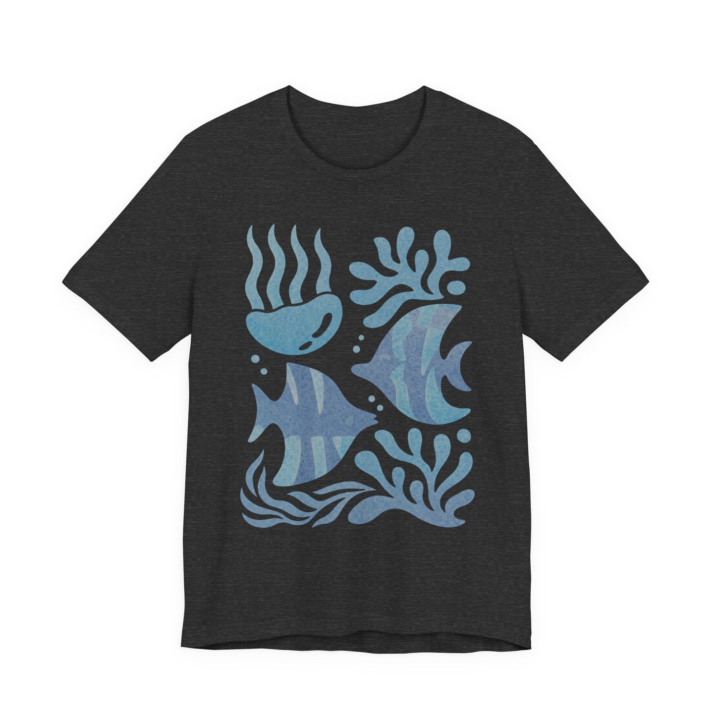 T-Shirt — Coastal Blue Ocean Fish Graphic Tee - Reef Rhythm | Ocean Art T-Shirt